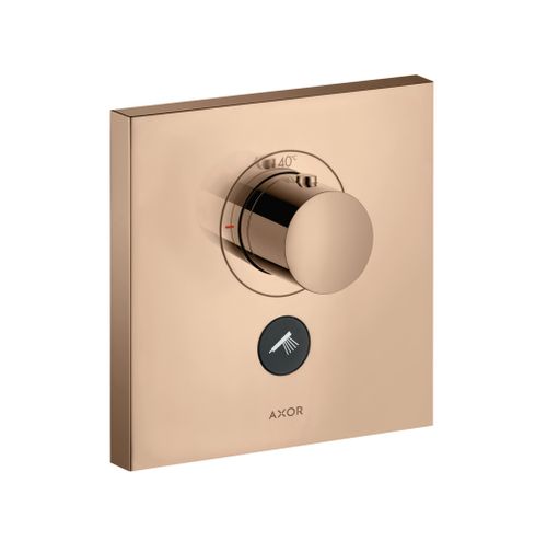 AXOR-HG-AXOR-ShowerSelect-Thermostat-HighFlow-Unterputz-eckig-fuer-1-Verbraucher-und-einen-zusaetzlichen-Abgang-Polished-Red-Gold-36716300 gallery number 1